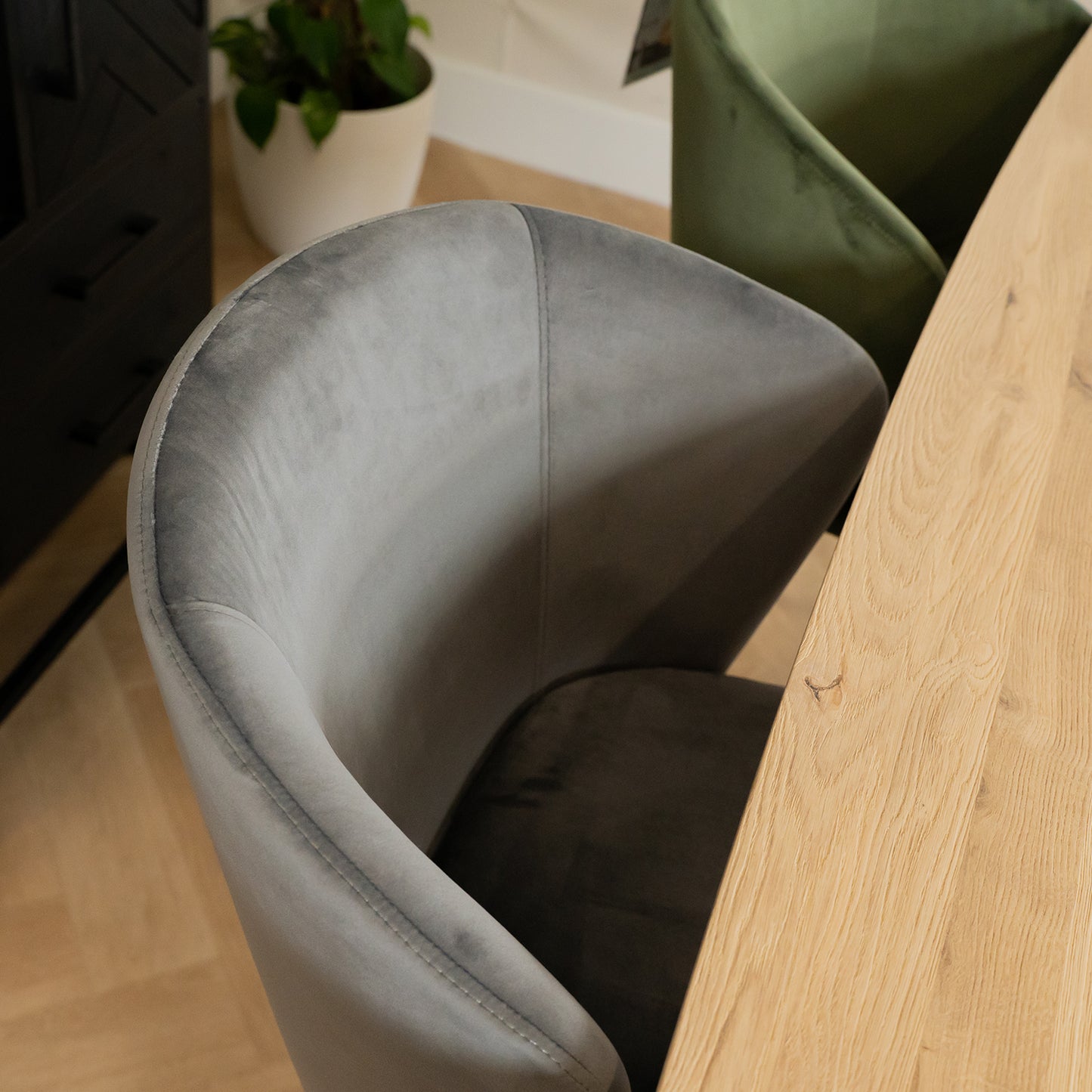 Eetkamerstoel Wave | Fluweel Zwart