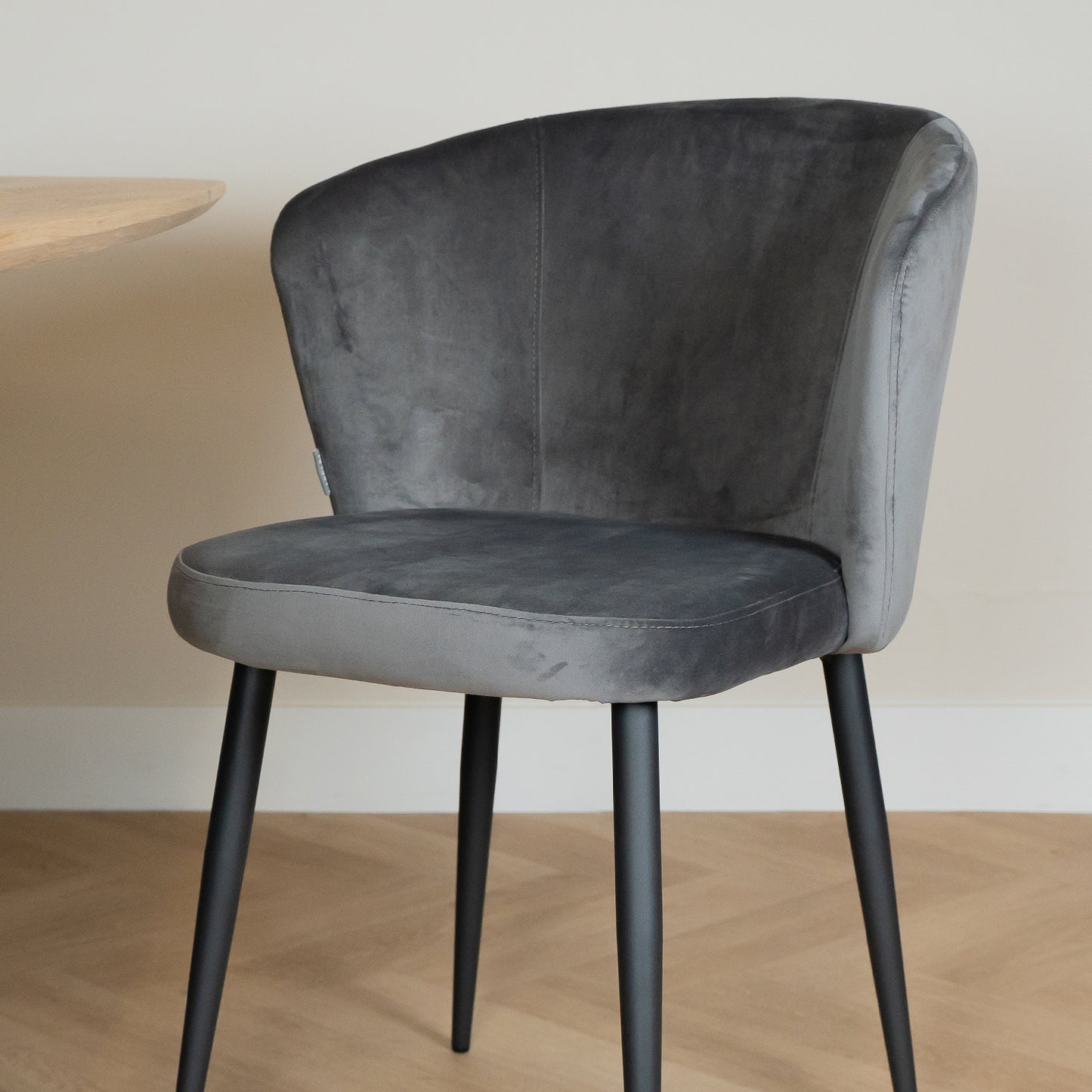 Eetkamerstoel Wave | Fluweel Grijs