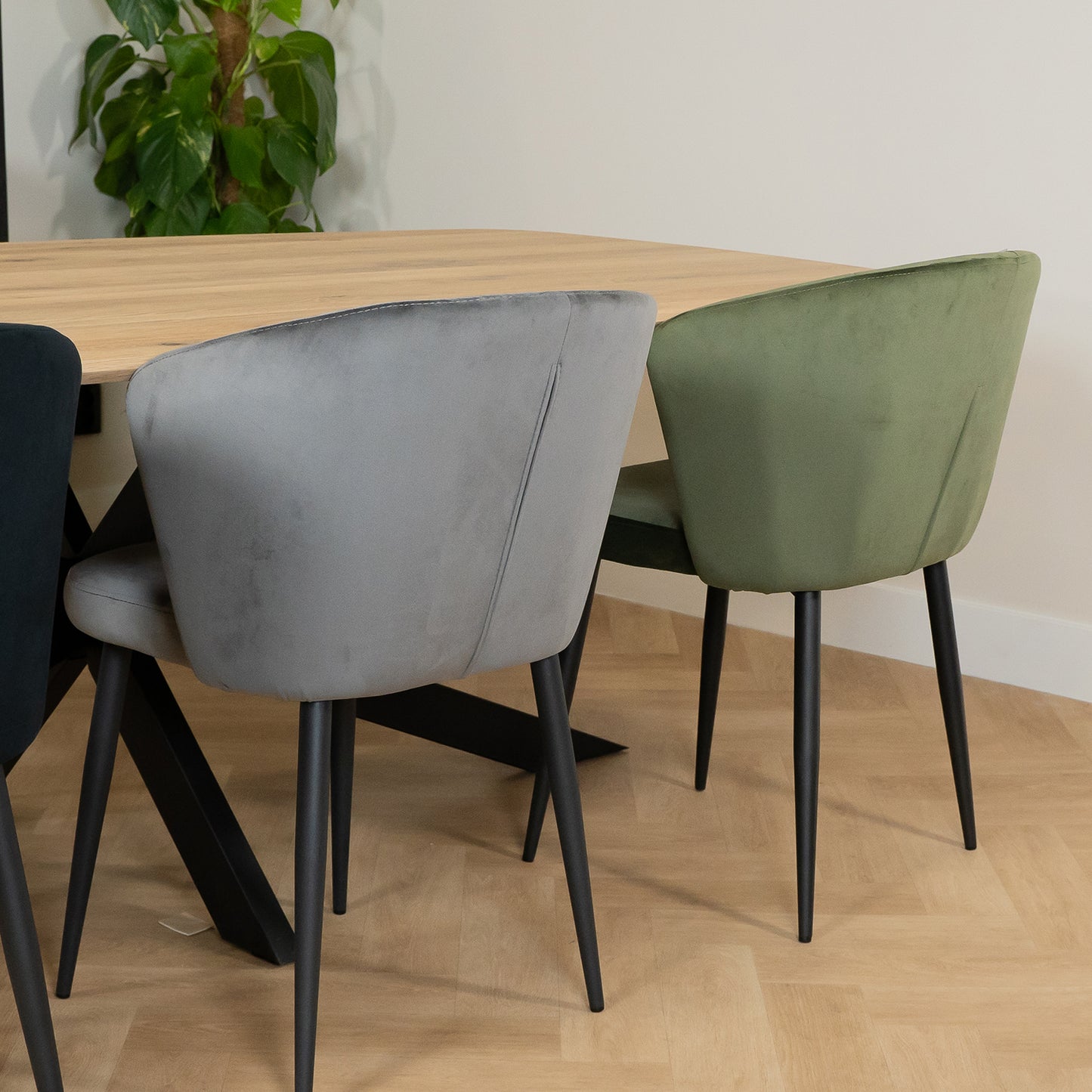 Eetkamerstoel Wave | Fluweel Grijs