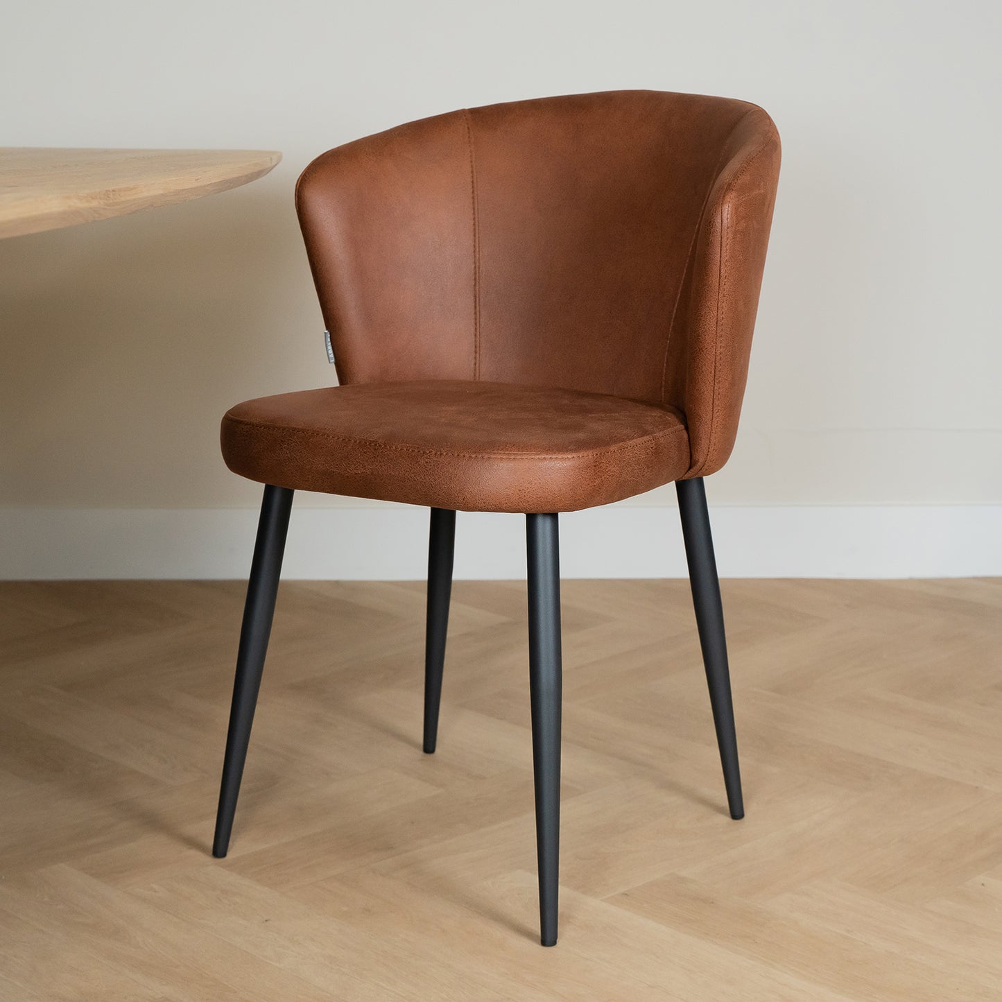 Eetkamerstoel Wave | Microvezel Cognac