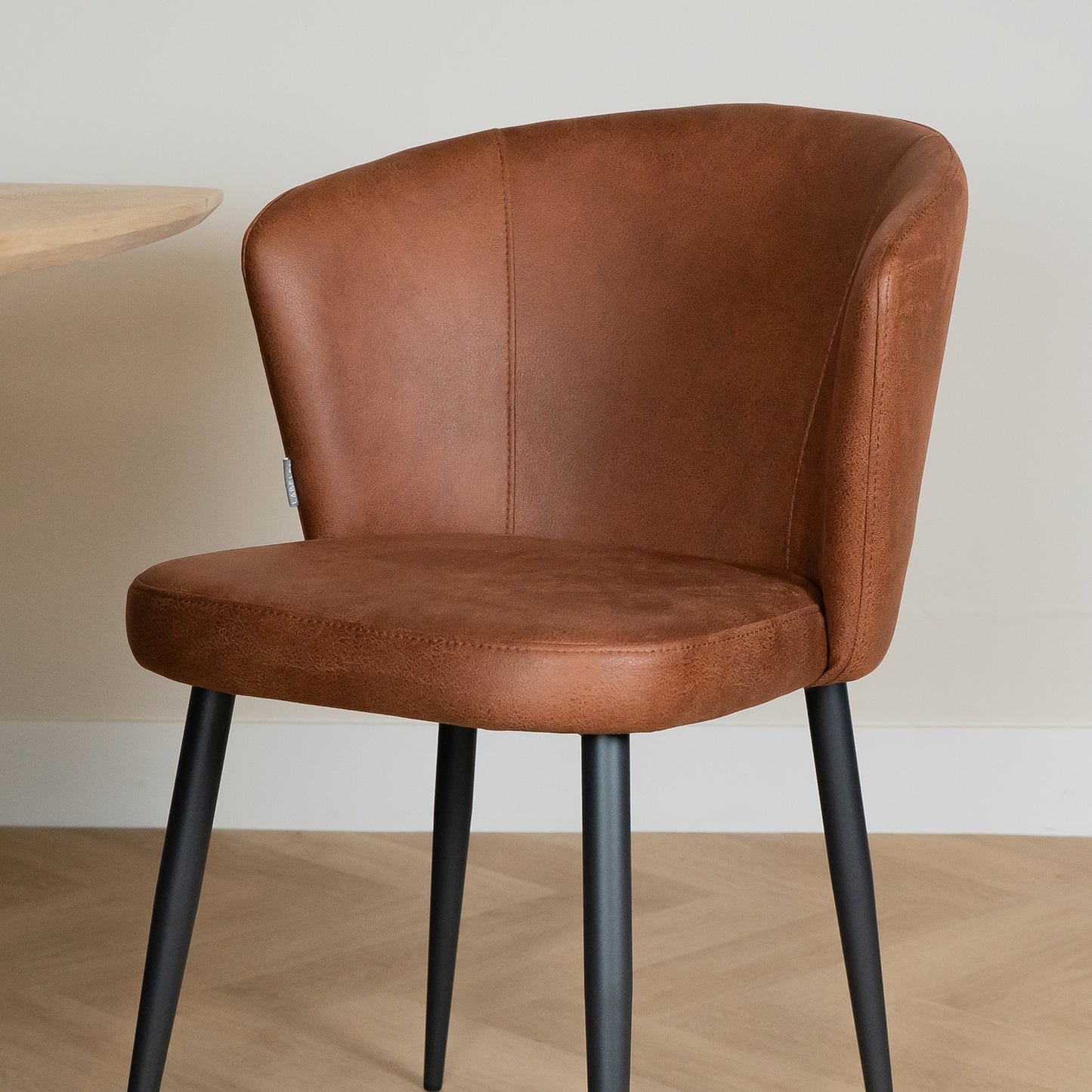 Eetkamerstoel Wave | Microvezel Cognac