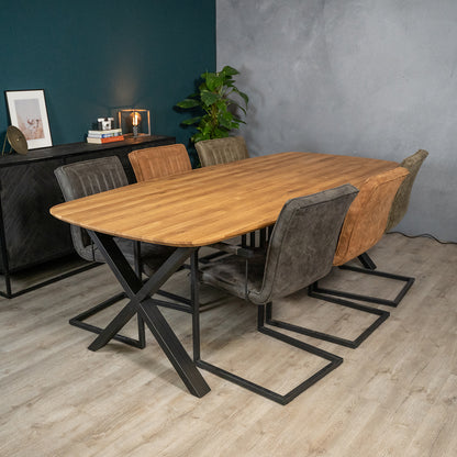 Eettafel Mia | Eikenhout | Geolied