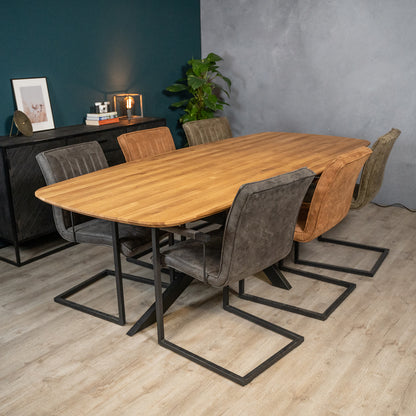 Eettafel Mia | Eikenhout | Geolied