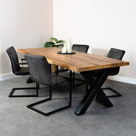 Rechthoekige eettafel zeus x poot 