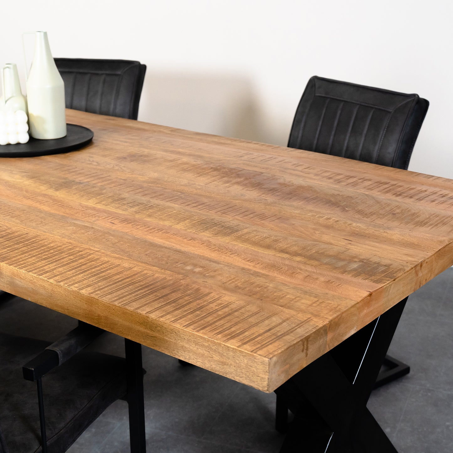 Tafel mangohout met x poot