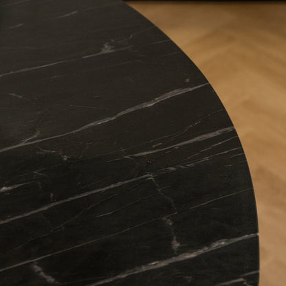 Eettafel Lynn | Rond | Zwart marmer