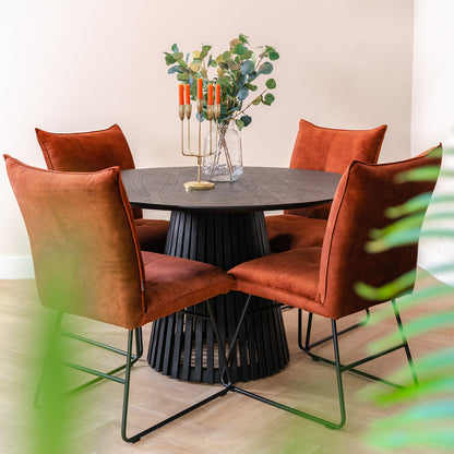 Eettafel Burundi | Zwart Acaciahout