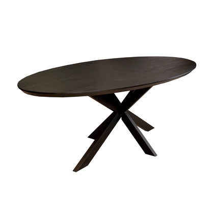 zwarte eettafel vigo ovaal
