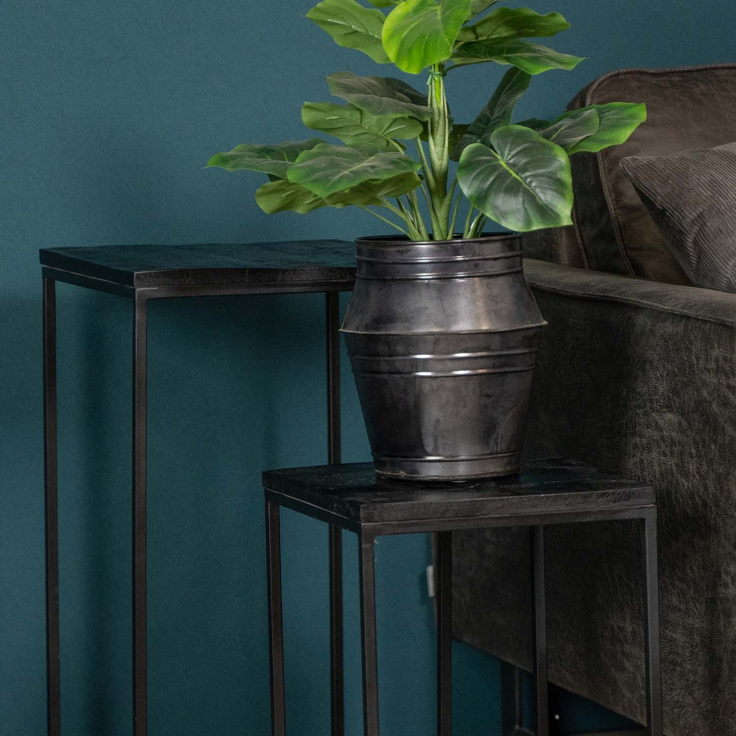 Plantenzuilen Set Vintage | Zwart Mangohout