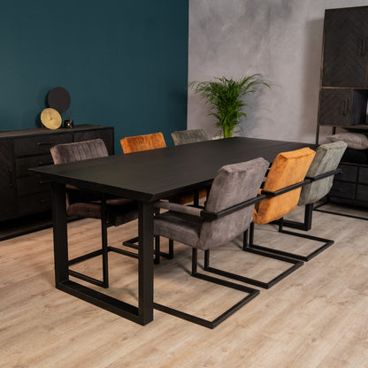 Eettafel Thorben | Eikenhout | Zwart