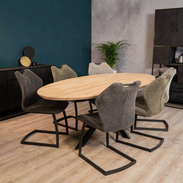 eiken eetttafel blank eiken ovaal