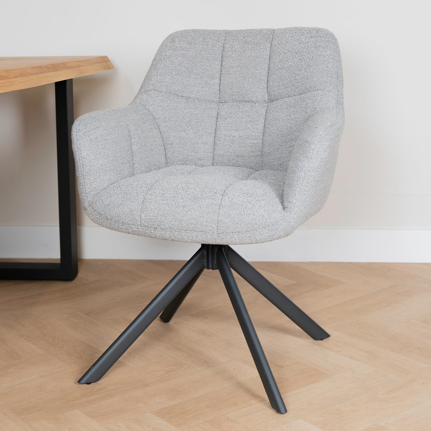 draaibare eetkamerstoel alba staal