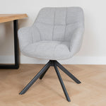 draaibare eetkamerstoel alba staal