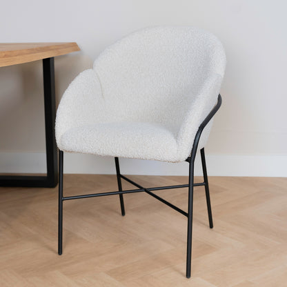 Eetkamerstoel Argos | Pearl Bouclé