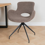 Eetkamerstoel Campo | Donker Bruin Teddy | Draaibaar