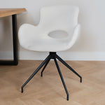 Eetkamerstoel Campo | Wit Teddy | Draaibaar