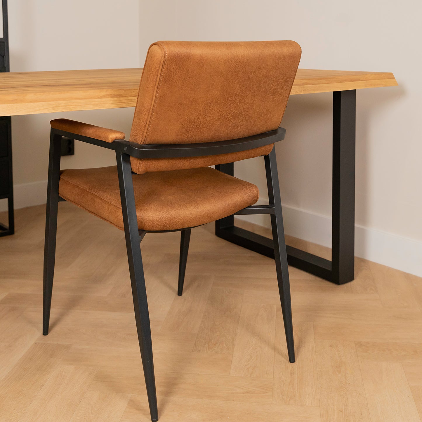 Eetkamerstoel Bodie | Cognac Microvezel