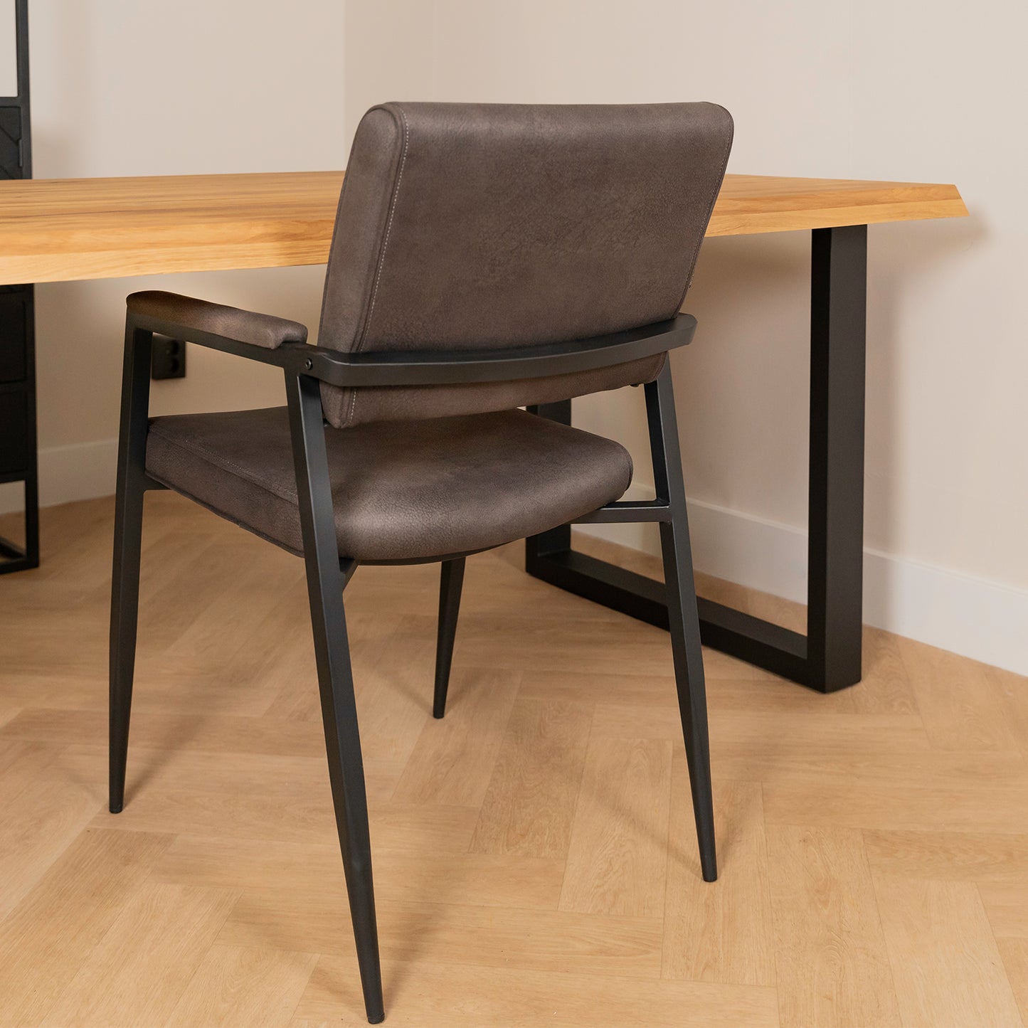 Eetkamerstoel Bodie | Antraciet Microvezel