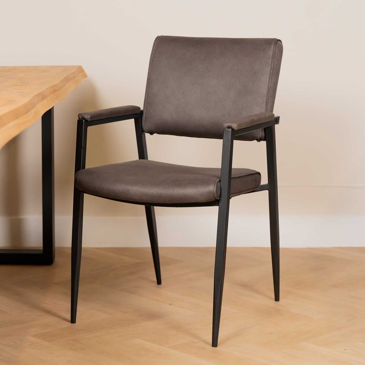 Eetkamerstoel Bodie | Antraciet Microvezel