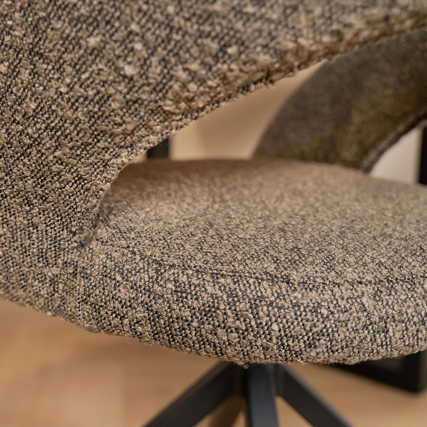 Eetkamerstoel Yara | Toffee Bouclé