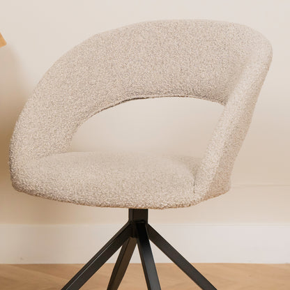 Eetkamerstoel Yara | Toffee Bouclé