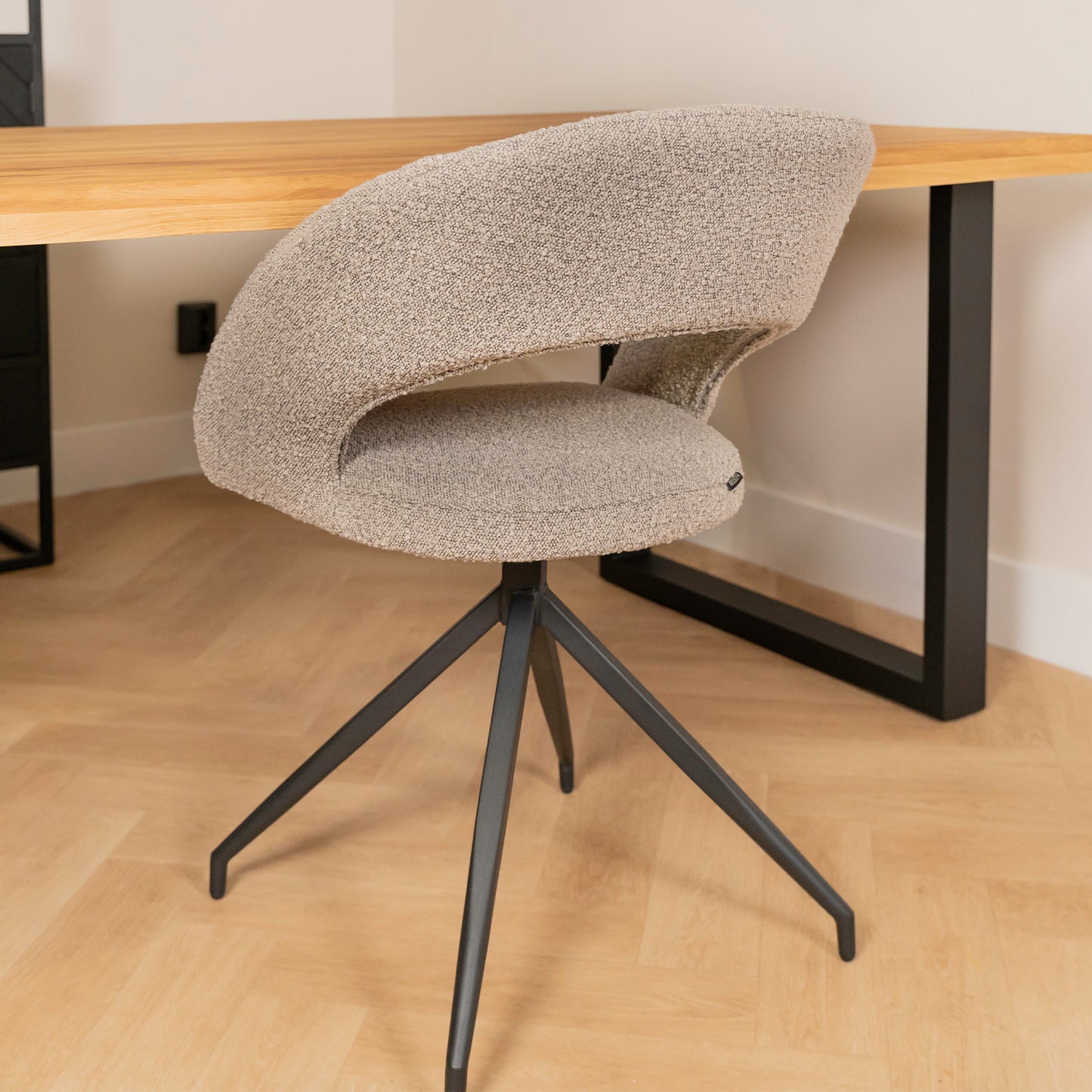 Eetkamerstoel Yara | Toffee Bouclé