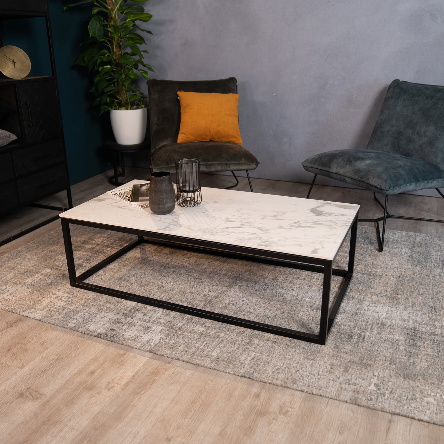 Marmeren Salontafel 120x60 Mat Wit