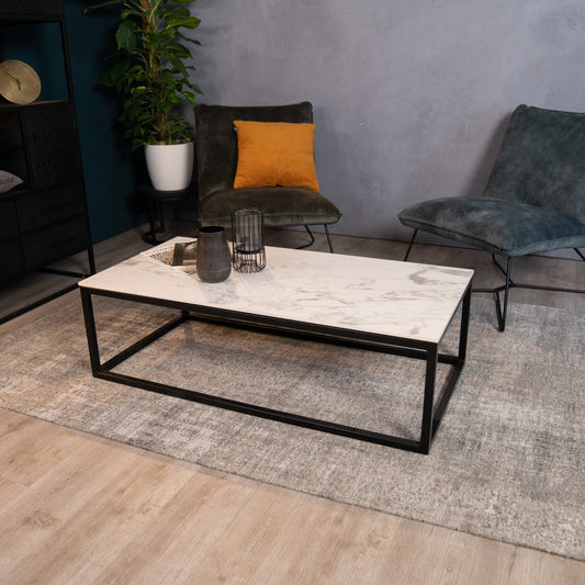 Marmeren Salontafel 120x60 Mat Wit