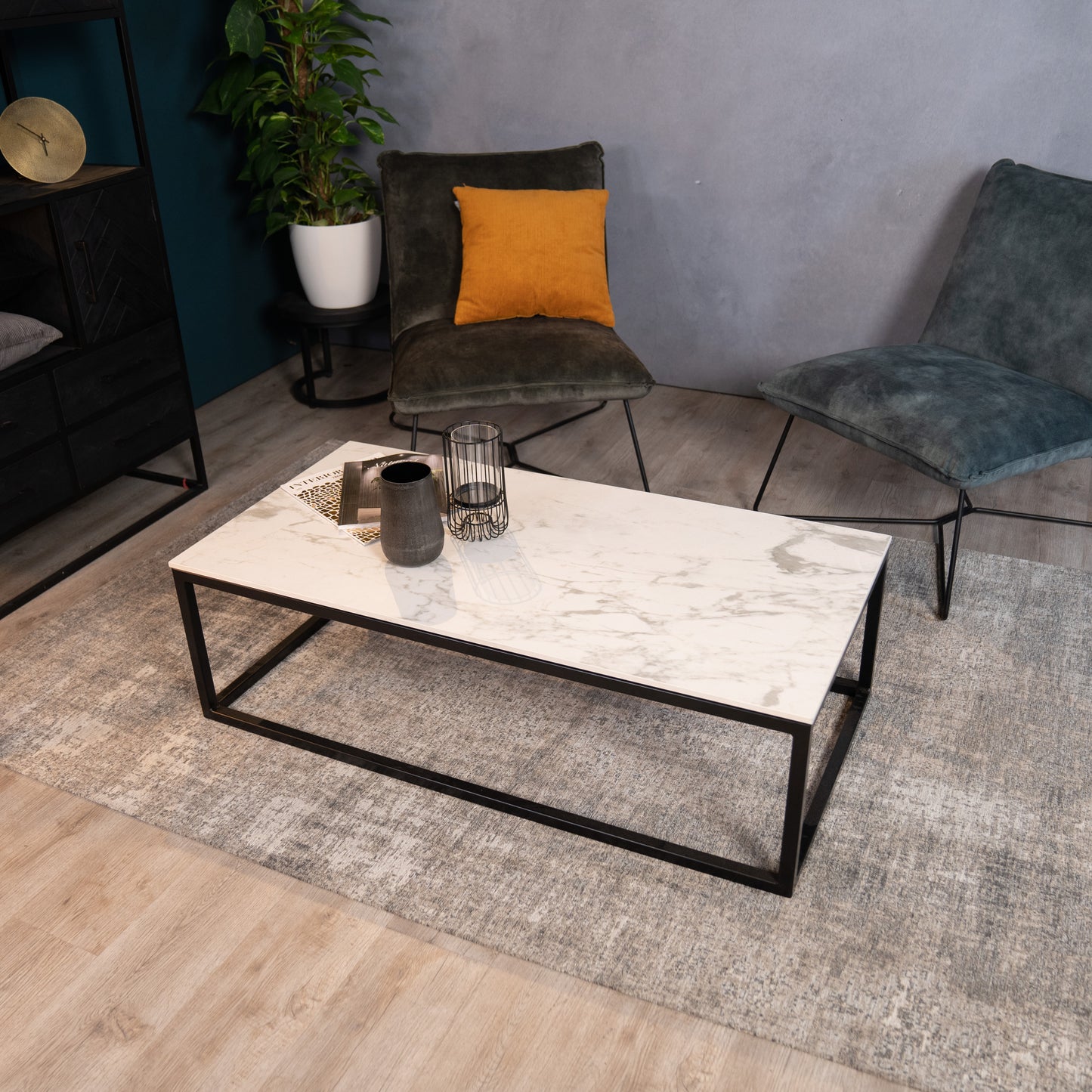 Marmeren Salontafel 120x60 Mat Wit