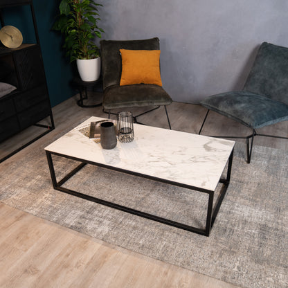 Marmeren Salontafel 120x60 Mat Wit