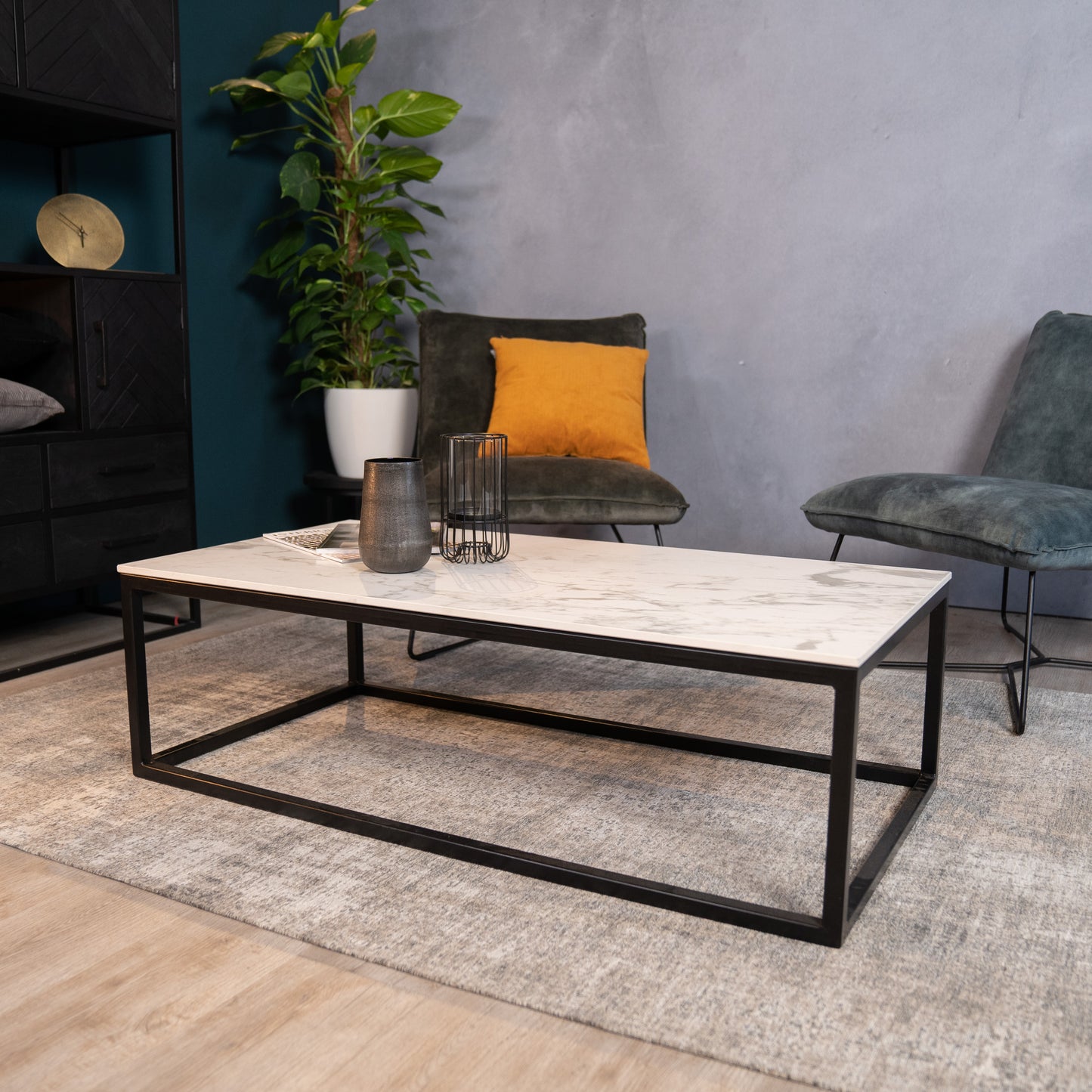 Marmeren Salontafel 120x60 Mat Wit