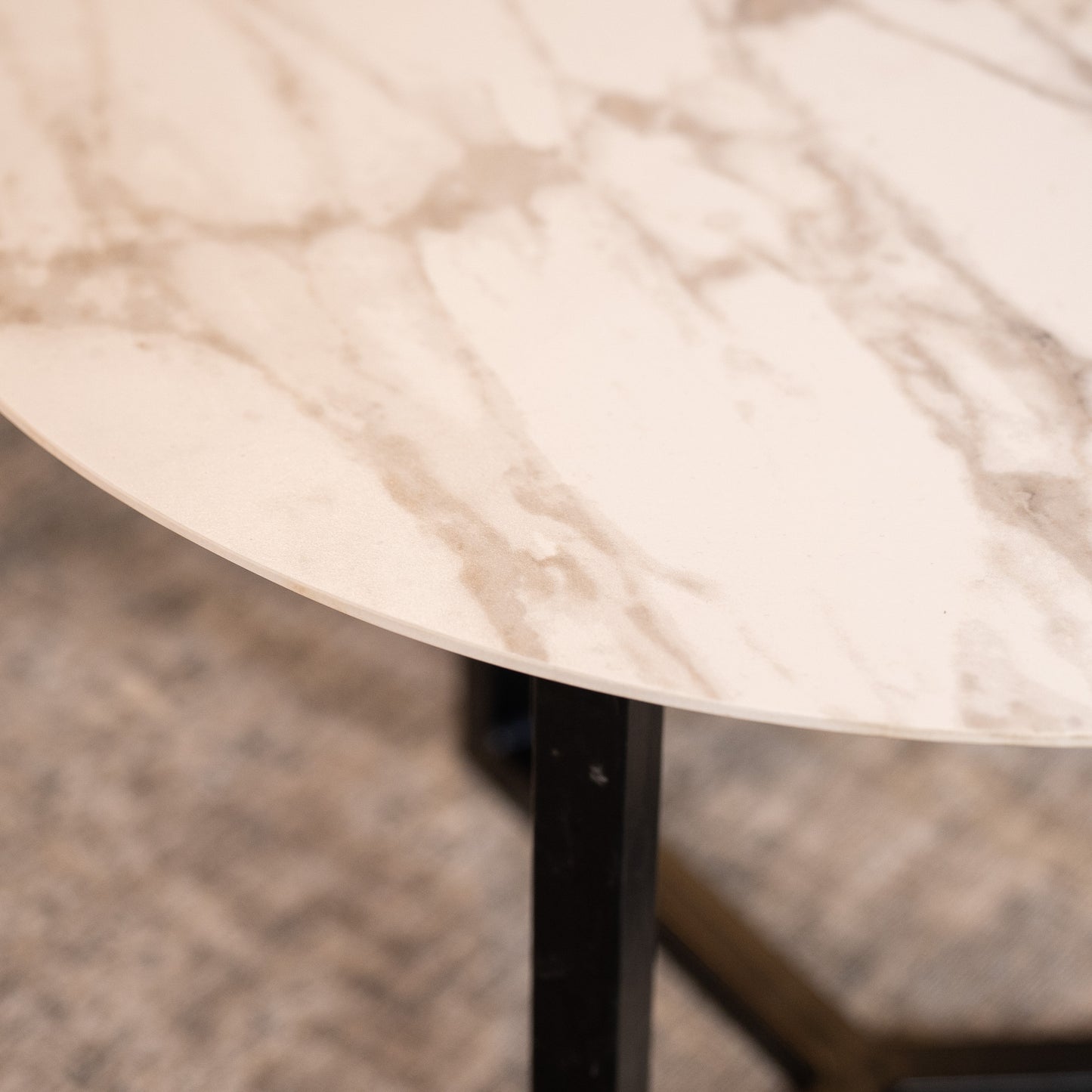 Marmeren Salontafel Rond 60 Mat Wit