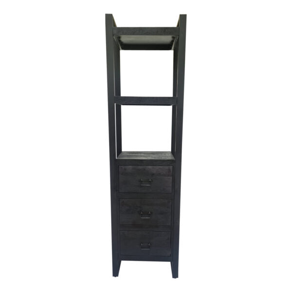 Boekenkast Britt Black | 3 Lades