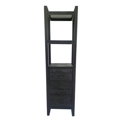 Boekenkast Britt Black | 3 Lades