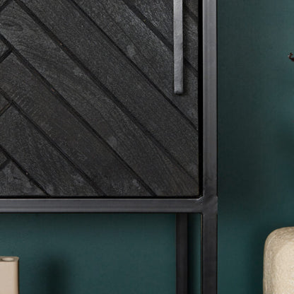 Vakkenkast Yara | Mangohout | Zwart