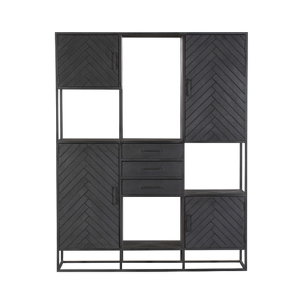 Vakkenkast Yara | Mangohout | Zwart