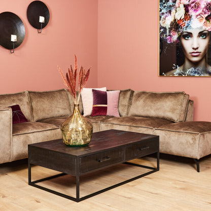 zwarte salontafel met lades liv collectie