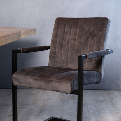 Eetkamerstoel Milo | Antraciet Velours