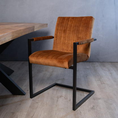 Eetkamerstoel Milo | Oker Velours