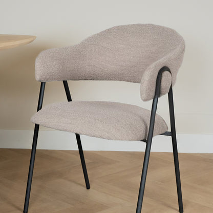 Eetkamerstoel Lowen | Naturel Bouclé