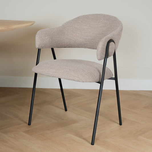 Eetkamerstoel Lowen | Naturel Bouclé