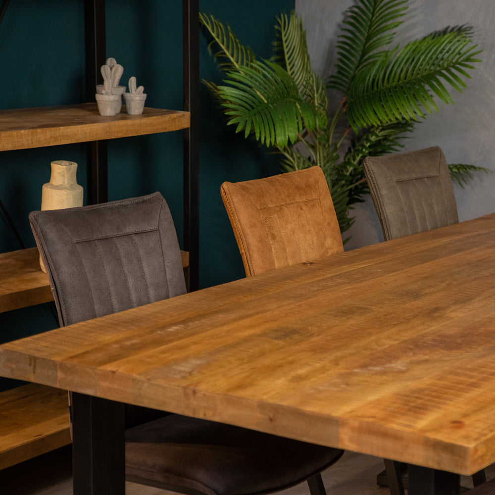 u-poot eettafel mangohout industrieel