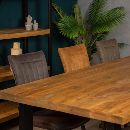 u-poot eettafel mangohout industrieel