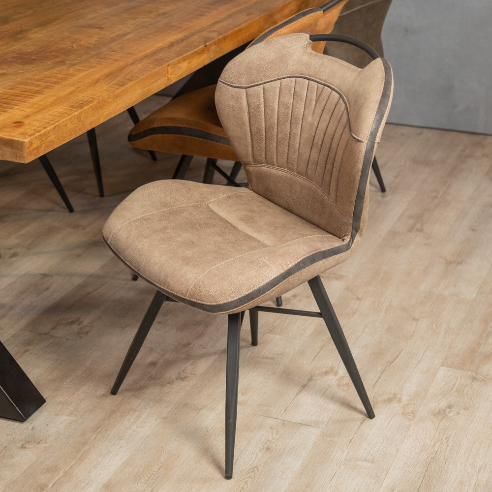 eetkamerstoel beige kleurig splash sand