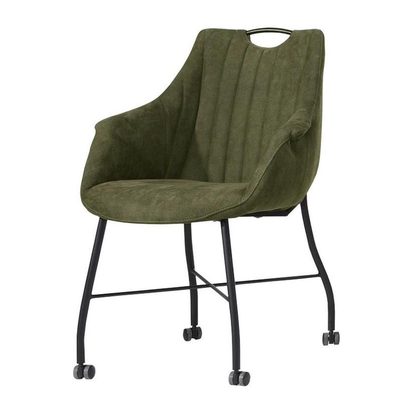 eetkamerstoel met wieltjes en handvat