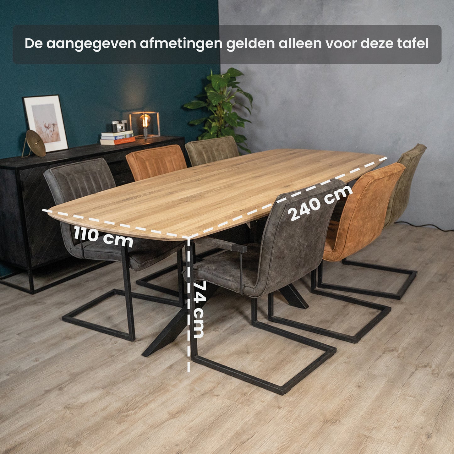 Eettafel Mia | Eikenhout | Basic