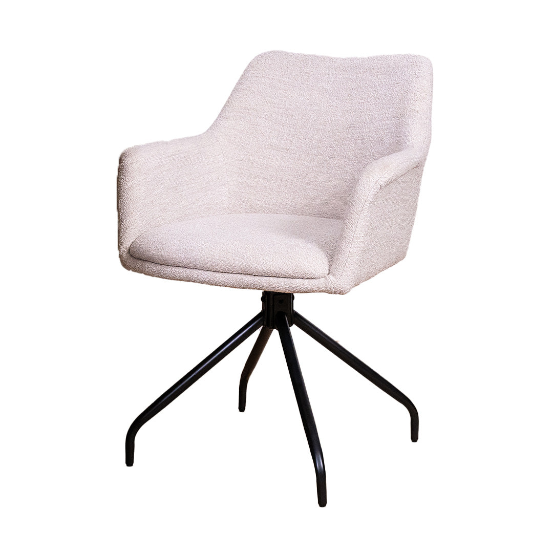 draaibare eetkamerstoel ortana bouclé